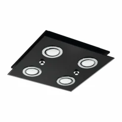 Luminaires Eglo Plafonnier Eglo GRATTINO LED Noir, 4 lumières