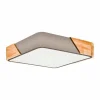 Lampes En Bois-Luminaires Eglo Plafonnier Eglo GRIMALDINO Bois clair, Taupe, 2 lumières