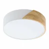 Lampes En Bois-Luminaires Eglo Plafonnier Eglo GRIMALDINO Brun, Blanc, 2 lumières