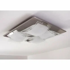 Luminaires Eglo Plafonnier Eglo GUADIANO LED Nickel mat, 4 lumières