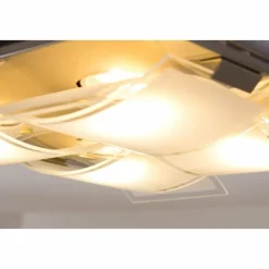 Luminaires Eglo Plafonnier Eglo GUADIANO LED Nickel mat, 4 lumières