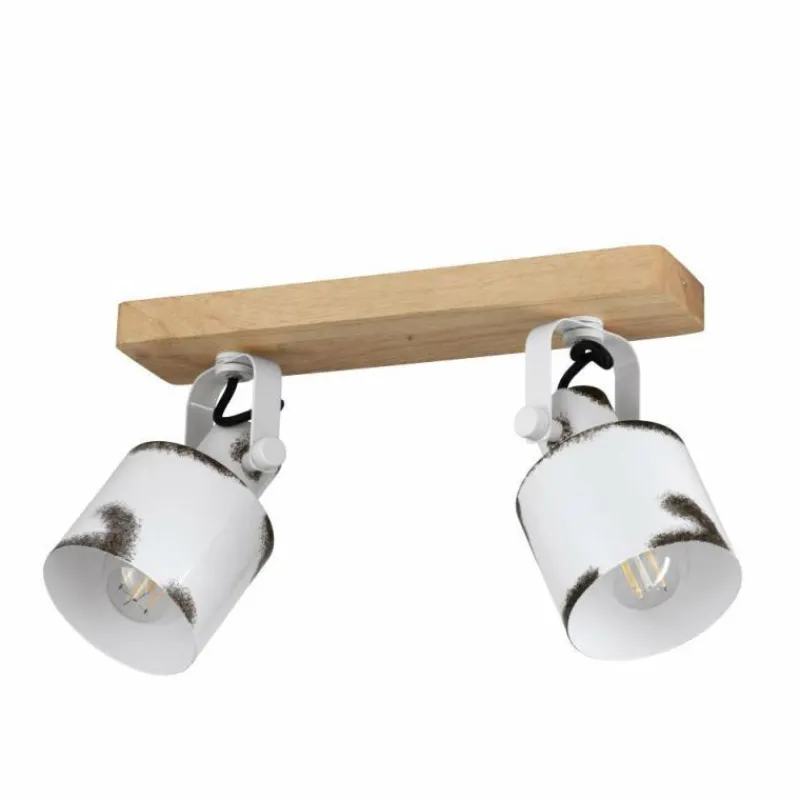 Lampes Industrielles-Luminaires Eglo Plafonnier Eglo KILBURN Écru, 2 lumières