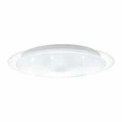 Luminaires Eglo Plafonnier EGLO LANCIANO LED Transparent, Blanc, 1 lumière, Télécommandes* Éclairage Led
