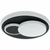 Luminaires Eglo Plafonnier Eglo LEPRESO LED Noir, Blanc, 1 lumière* Éclairage Led