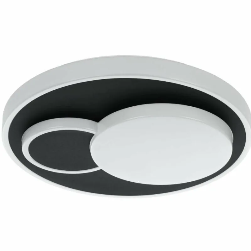 Luminaires Eglo Plafonnier Eglo LEPRESO LED Noir, Blanc, 1 lumière* Éclairage Led
