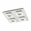 Luminaires Eglo Plafonnier Eglo LITAGO LED Nickel mat, 4 lumières* Éclairage Led
