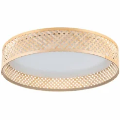 Style Boho-Chic-Luminaires Eglo Plafonnier Eglo LUPPINERIA LED Blanc, 1 lumière