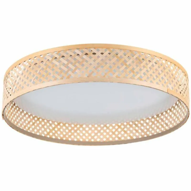 Style Boho-Chic-Luminaires Eglo Plafonnier Eglo LUPPINERIA LED Blanc, 1 lumière