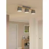 Lampes En Bois-Luminaires Eglo Plafonnier Eglo MARIEL Brun, Gris, 3 lumières