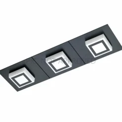 Luminaires Eglo Plafonnier Eglo MASIANO LED Noir, 3 lumières* Éclairage Led
