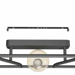Luminaires Eglo Plafonnier Eglo MESSINARO Laiton, Noir, 3 lumières* Plafonniers