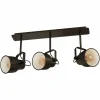Lampes Industrielles-Luminaires Eglo Plafonnier Eglo MITCHLEY Bronze, Crème, 3 lumières