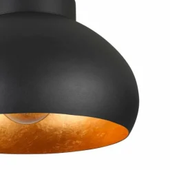 Lampes Dorées-Luminaires Eglo Plafonnier Eglo MOGANO Noir, 1 lumière