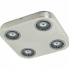 Luminaires Eglo Plafonnier Eglo Montale LED Nickel mat, 4 lumières* Downlights