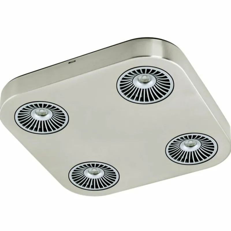 Luminaires Eglo Plafonnier Eglo Montale LED Nickel mat, 4 lumières* Downlights