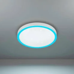 Luminaires Eglo Plafonnier Eglo MONTEMORELOS-Z LED Blanc, 1 lumière, Changeur de couleurs