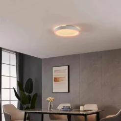 Luminaires Eglo Plafonnier Eglo MONTEMORELOS-Z LED Blanc, 1 lumière, Changeur de couleurs