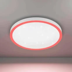 Luminaires Eglo Plafonnier Eglo MONTEMORELOS-Z LED Blanc, 1 lumière, Changeur de couleurs