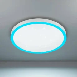 Luminaires Eglo Plafonnier Eglo MONTEMORELOS-Z LED Blanc, 1 lumière, Changeur de couleurs