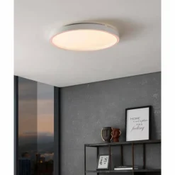 Luminaires Eglo Plafonnier Eglo MONTEMORELOS-Z LED Blanc, 1 lumière, Changeur de couleurs