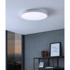 Luminaires Eglo Plafonnier Eglo MONTEMORELOS-Z LED Blanc, 1 lumière, Changeur de couleurs