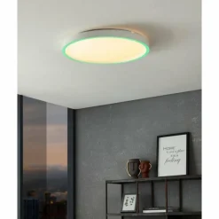 Luminaires Eglo Plafonnier Eglo MONTEMORELOS-Z LED Blanc, 1 lumière, Changeur de couleurs