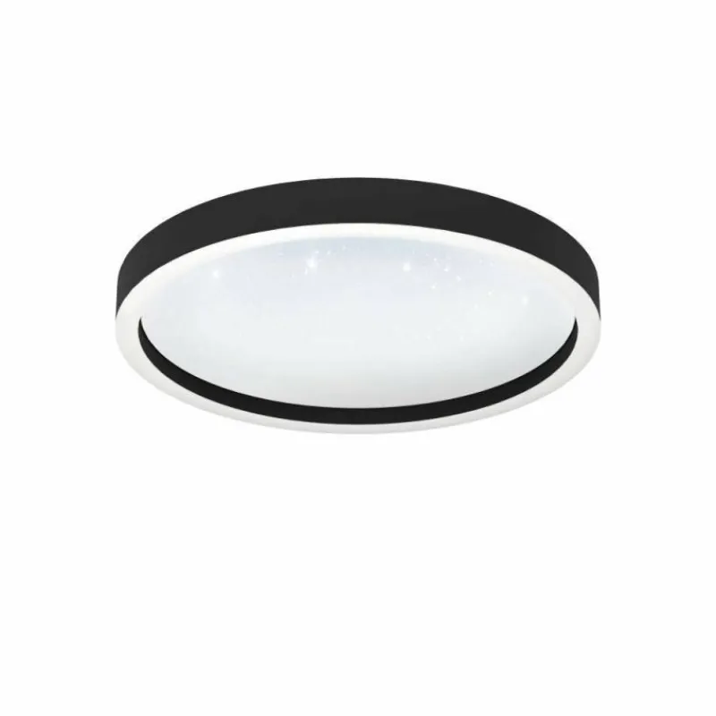 Luminaires Eglo Plafonnier Eglo MONTEMORELOS-Z LED Noir, 1 lumière, Changeur de couleurs