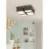 Lampes En Tissu-Luminaires Eglo Plafonnier Eglo MORDAZO Noir, 4 lumières