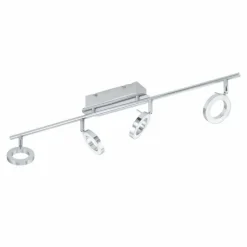 Luminaires Eglo Plafonnier Eglo NAUDELLA LED Chrome, 4 lumières* Éclairage Led