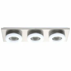 Luminaires Eglo Plafonnier Eglo PALENA LED Nickel mat, 3 lumières* Éclairage Led