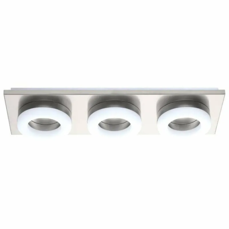 Luminaires Eglo Plafonnier Eglo PALENA LED Nickel mat, 3 lumières* Éclairage Led