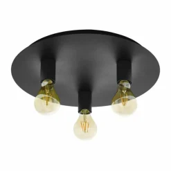 Lampes Industrielles-Luminaires Eglo Plafonnier EGLO PASSANO Noir, 3 lumières