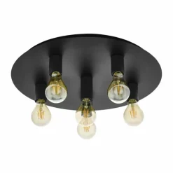 Lampes Industrielles-Luminaires Eglo Plafonnier EGLO PASSANO Noir, 6 lumières