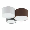 Lampes En Tissu-Luminaires Eglo Plafonnier Eglo PASTORE Blanc, 3 lumières