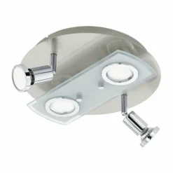 Luminaires Eglo Plafonnier Eglo PAWEDO 1 LED Chrome, Nickel mat, 4 lumières