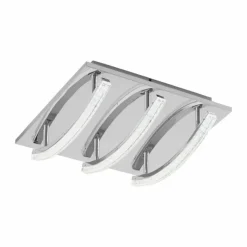 Luminaires Eglo Plafonnier Eglo PERTINI LED Chrome, 3 lumières* Éclairage Led