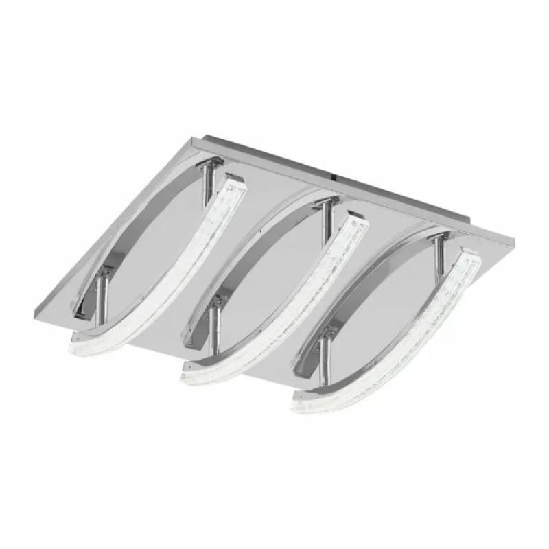 Luminaires Eglo Plafonnier Eglo PERTINI LED Chrome, 3 lumières* Éclairage Led