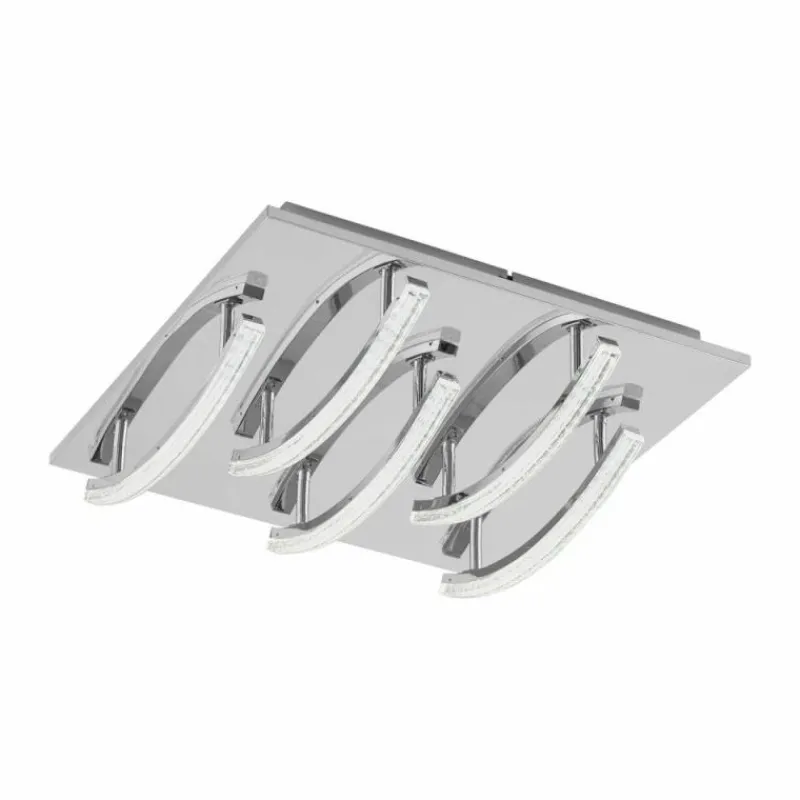 Luminaires Eglo Plafonnier Eglo PERTINI LED Chrome, 5 lumières* Éclairage Led