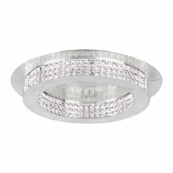 Lampe Turque-Luminaires Eglo Plafonnier Eglo PRINCIPE LED Aspect cristal, Argenté, 14 lumières