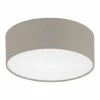 Lampes En Tissu-Luminaires Eglo Plafonnier Eglo REVILLA Blanc, 1 lumière
