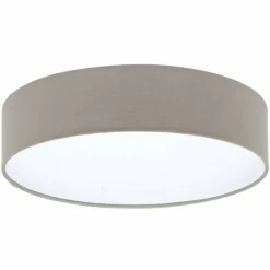 Lampes En Tissu-Luminaires Eglo Plafonnier Eglo REVILLA Blanc, 1 lumière