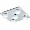 Luminaires Eglo Plafonnier Eglo ROMENDO LED Chrome, 5 lumières* Éclairage Led