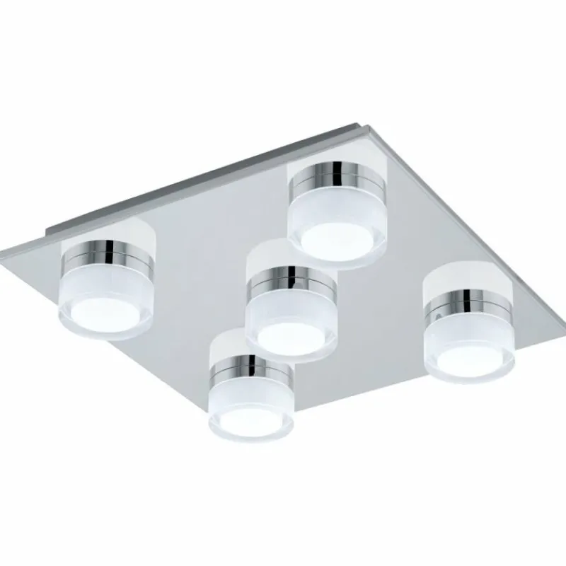 Luminaires Eglo Plafonnier Eglo ROMENDO LED Chrome, 5 lumières* Éclairage Led