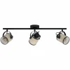 Lampes En Tissu-Luminaires Eglo Plafonnier Eglo RUSCOMB Noir, 3 lumières