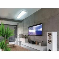 Luminaires Eglo Plafonnier Eglo SALOBRENA-B LED Blanc, 1 lumière, Télécommandes* Éclairage Led