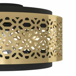 Luminaires Orientaux-Luminaires Eglo Plafonnier Eglo SANDBACH Noir, 1 lumière