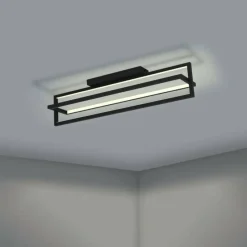 Luminaires Eglo Plafonnier Eglo SIBERIA LED Noir, 1 lumière, Télécommandes* Éclairage Led