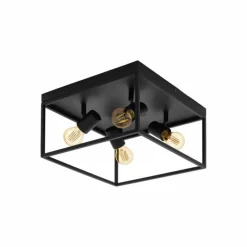 Luminaires Eglo Plafonnier EGLO SILENTINA Noir, 4 lumières* Plafonniers