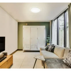 Luminaires Eglo Plafonnier Eglo SILERASCW LED Blanc, 1 lumière, Télécommandes, Changeur de couleurs