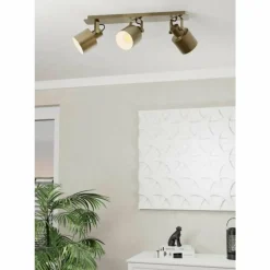 Lampes Dorées-Luminaires Eglo Plafonnier Eglo SOUTHERY Or, 3 lumières